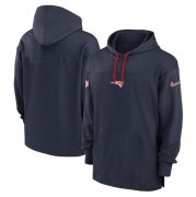 Cheap Men's New England Patriots Navy Performance Pullover Hoodie