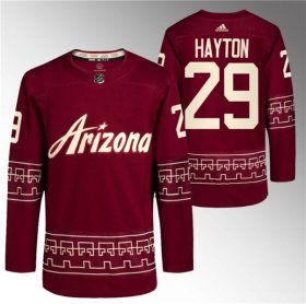 Cheap Men\'s Arizona Coyotes #29 Barrett Hayton Garnet Alternate Pro Jersey