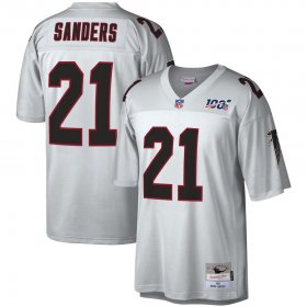 Wholesale Cheap Atlanta Falcons #21 Deion Sanders Mitchell & Ness NFL 100 Retired Player Platinum Jersey