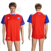 Wholesale Cheap Iceland Blank Red Goalkeeper Soccer Country Jersey