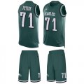 Wholesale Cheap Nike Eagles #71 Jason Peters Midnight Green Team Color Men's Stitched NFL Limited Tank Top Suit Jersey