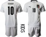 Wholesale Cheap Youth 2021 European Cup Italy away white 10 Soccer Jersey