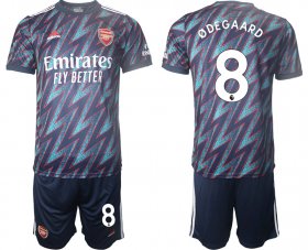 Wholesale Cheap Men 2021-2022 Club Arsenal away blue 8 Soccer Jersey