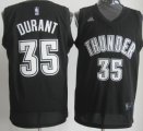 Wholesale Cheap Oklahoma City Thunder #35 Kevin Durant Revolution 30 Swingman Black With White Jersey