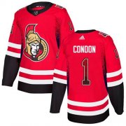 Wholesale Cheap Adidas Senators #1 Mike Condon Red Home Authentic Drift Fashion Stitched NHL Jersey