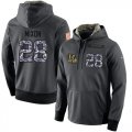 Wholesale Cheap NFL Men's Nike Cincinnati Bengals #28 Joe Mixon Stitched Black Anthracite Salute to Service Player Performance Hoodie