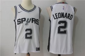 Wholesale Cheap Men\'s San Antonio Spurs #2 Kawhi Leonard White 2017-2018 Nike Swingman Stitched NBA Jersey