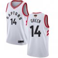 Wholesale Cheap Raptors #14 Danny Green White 2019 Finals Bound Basketball Swingman Association Edition Jersey