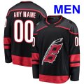 Wholesale Cheap Men's Carolina Hurricanes adidas Black Alternate Authentic Custom Jersey