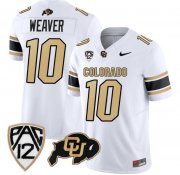 Cheap Men's Colorado Buffaloes #10 Xavier Weaver White Football Jersey