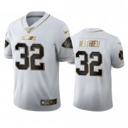 Wholesale Cheap Kansas City Chiefs #32 Tyrann Mathieu Men's Nike White Golden Edition Vapor Limited NFL 100 Jersey