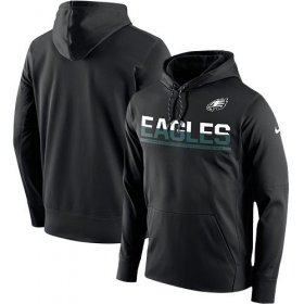 Wholesale Cheap Men\'s Philadelphia Eagles Nike Black Sideline Circuit Pullover Performance Hoodie