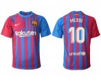 Wholesale Cheap Men 2021-2022 Club Barcelona home aaa version red 10 Nike Soccer Jerseys1