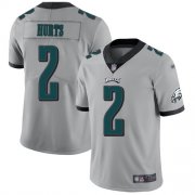 Wholesale Cheap Nike Eagles #2 Jalen Hurts Silver Men's Stitched NFL Limited Inverted Legend Jersey