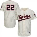 Wholesale Cheap Twins #22 Miguel Sano Cream Strip Flexbase Authentic Collection Stitched MLB Jersey