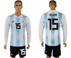 Wholesale Cheap Argentina #15 Acuna Home Long Sleeves Soccer Country Jersey