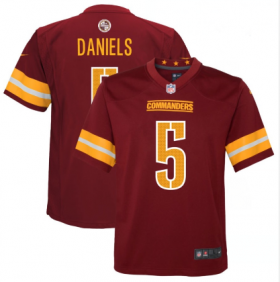 Cheap Youth Washington Commanders #5 Jayden Daniels Burgundy Vapor Limited Football Stitched Jersey