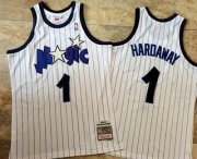 Wholesale Cheap Men's Orlando Magic #1 Penny Hardaway 1993-94 White Hardwood Classics Soul AU Throwback Jersey