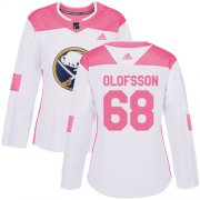 Wholesale Cheap Adidas Sabres #68 Victor Olofsson White/Pink Authentic Fashion Women's Stitched NHL Jersey