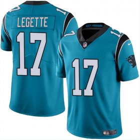 Cheap Men\'s Carolina Panthers #17 Xavier Legette Blue 2024 Draft Vapor Limited Football Stitched Jersey