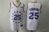 Wholesale Cheap Men's Philadelphia 76ers 25 Ben Simmons Nike White 2018-19 Swingman Earned Edition Jersey