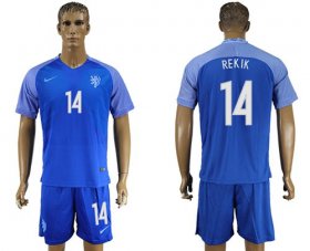 Wholesale Cheap Holland #14 Rekik Away Soccer Country Jersey