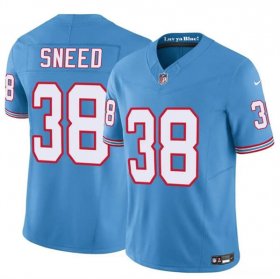 Cheap Men\'s Tennessee Titans #38 L\'Jarius Sneed Blue 2024 F.U.S.E. Throwback Vapor Limited Football Stitched Jersey