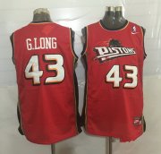 Wholesale Cheap Men's Detroit Pistons #43 Grant Long Red Hardwood Classics Soul Swingman Throwback Jersey