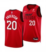 Cheap Men's Miami Heat #20 Kyle Anderson Red 2025 City Edition Stitched Basketball Jersey