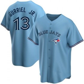 Wholesale Cheap MEN\'S TORONTO BLUE JAYS #13 LOURDES GURRIEL JR. BLUE POWDER ALTERNATE JERSEY