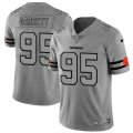 Wholesale Cheap Cleveland Browns #95 Myles Garrett Men's Nike Gray Gridiron II Vapor Untouchable Limited NFL Jersey