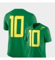 Wholesale Cheap Men Oregon Ducks 10 Apple Green Nike 2018 Mighty Oregon Football Limited Jersey