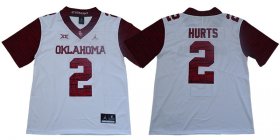 Wholesale Cheap Oklahoma Sooners 2 Jalen Hurts White 47 Game Winning Streak College Football Jersey