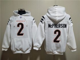 Wholesale Cheap Men\'s Cincinnati Bengals #2 Evan McPherson White Pullover Hoodie