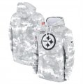 Men's Pittsburgh Steelers 2024 Arctic Camo Salute To Service Club Fleece Pullover Hoodie