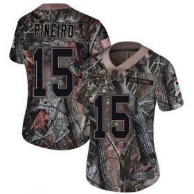 Wholesale Cheap Nike Bears #15 Eddy Pineiro Camo Women\'s Stitched NFL Limited Rush Realtree Jersey