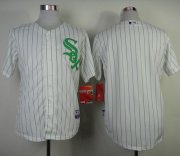 Wholesale Cheap White Sox Blank White Green Strip St. Patrick's Day Stitched MLB Jersey