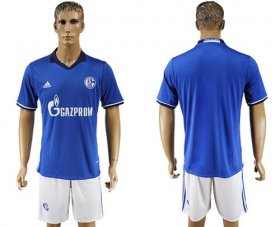 Wholesale Cheap Schalke 04 Blank Blue Home Soccer Club Jersey