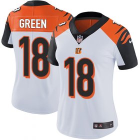 Wholesale Cheap Nike Bengals #18 A.J. Green White Women\'s Stitched NFL Vapor Untouchable Limited Jersey