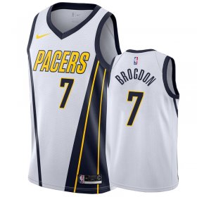 Wholesale Cheap Nike Pacers #7 Malcolm Brogdon White NBA Swingman Earned Jersey