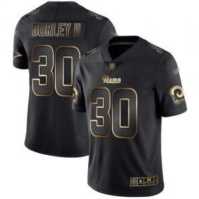 Wholesale Cheap Nike Rams #30 Todd Gurley II Black/Gold Men\'s Stitched NFL Vapor Untouchable Limited Jersey