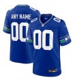 Wholesale Cheap Men's Seattle Seahawks Active Player Custom Royal Throwback Football Stitched Game Jersey