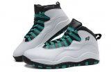 Wholesale Cheap Air Jordan 10 Retro Shoes White/Green-black