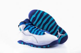 Wholesale Cheap Air Jordan 10 Charlotte White/Concord-Blue Lagoon-Black