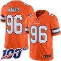 Wholesale Cheap Nike Broncos #96 Shelby Harris Orange Youth Stitched NFL Limited Rush 100th Season Jersey