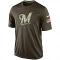 Wholesale Cheap Men's Milwaukee Brewers Salute To Service Nike Dri-FIT T-Shirt