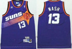 Wholesale Cheap Men\'s Phoenix Suns #13 Steve Nash Purple Hardwood Classics Soul Swingman Throwback Jersey