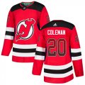 Wholesale Cheap Adidas Devils #20 Blake Coleman Red Home Authentic Drift Fashion Stitched NHL Jersey