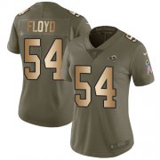 Wholesale Cheap Nike Rams #54 Leonard Floyd Olive/Gold Women's Stitched NFL Limited 2017 Salute To Service Jersey