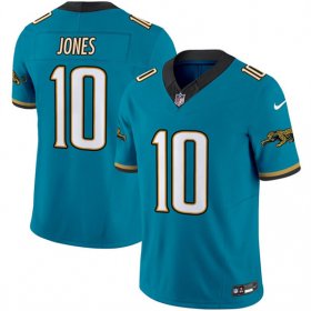 Men\'s Jacksonville Jaguars #10 Mac Jones Teal 2024 F.U.S.E. Prowler Throwback Vapor Limited Football Stitched Jersey